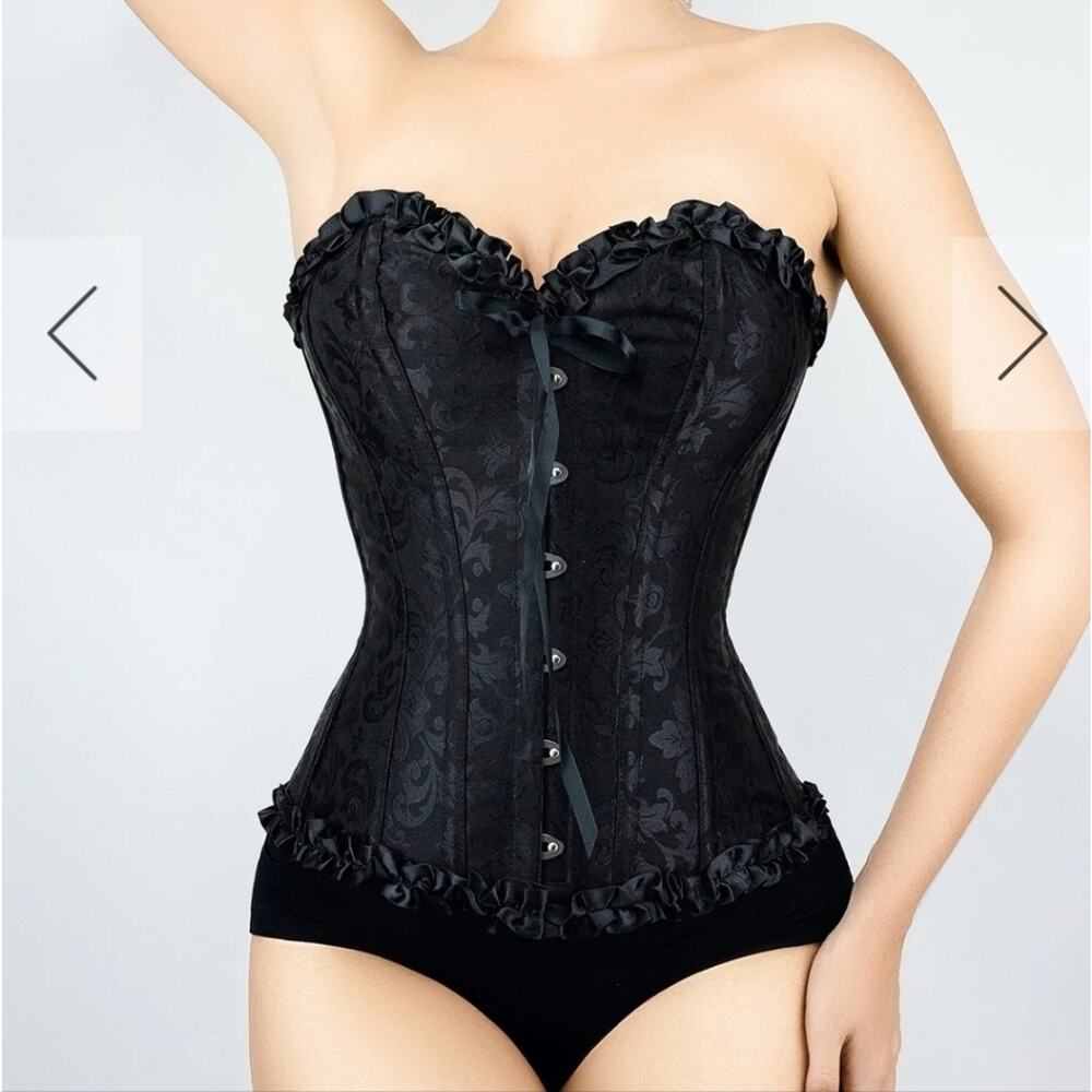 Corset-Story, Black Brocade, Sweetheart CORSET